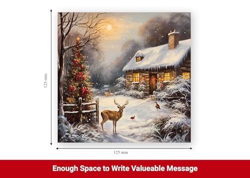 Giftinghouse Charity Christmas Cards 2024 Pack of 24 | Multipack Xmas Cards for Family, Friends with Red envelopes (24 Pack) MADE IN UK