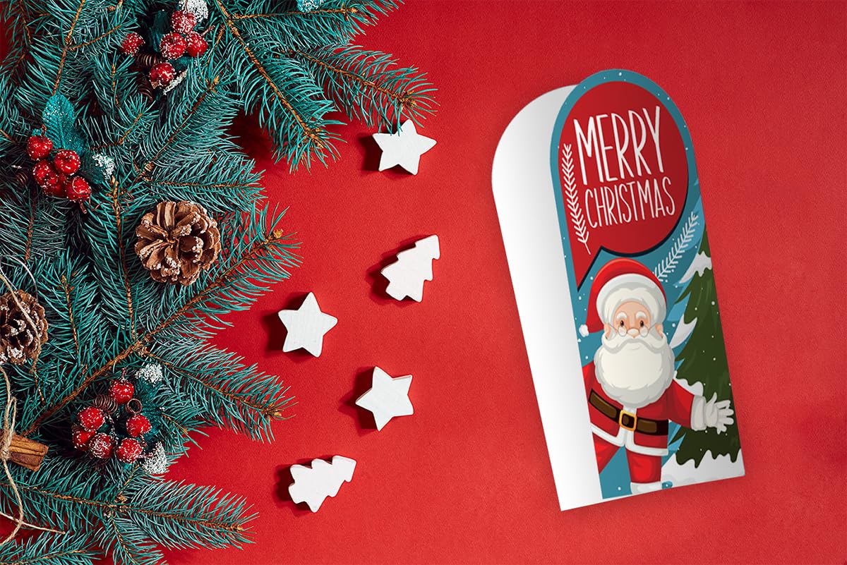 Giftinghouse Christmas Money Wallet and Envelopes for Cash Gifts 4/12/24 pcs – Xmas Greeting Cards Multipack - Eco-Friendly for Family, Friends and Kids - Cute Santa Designs.