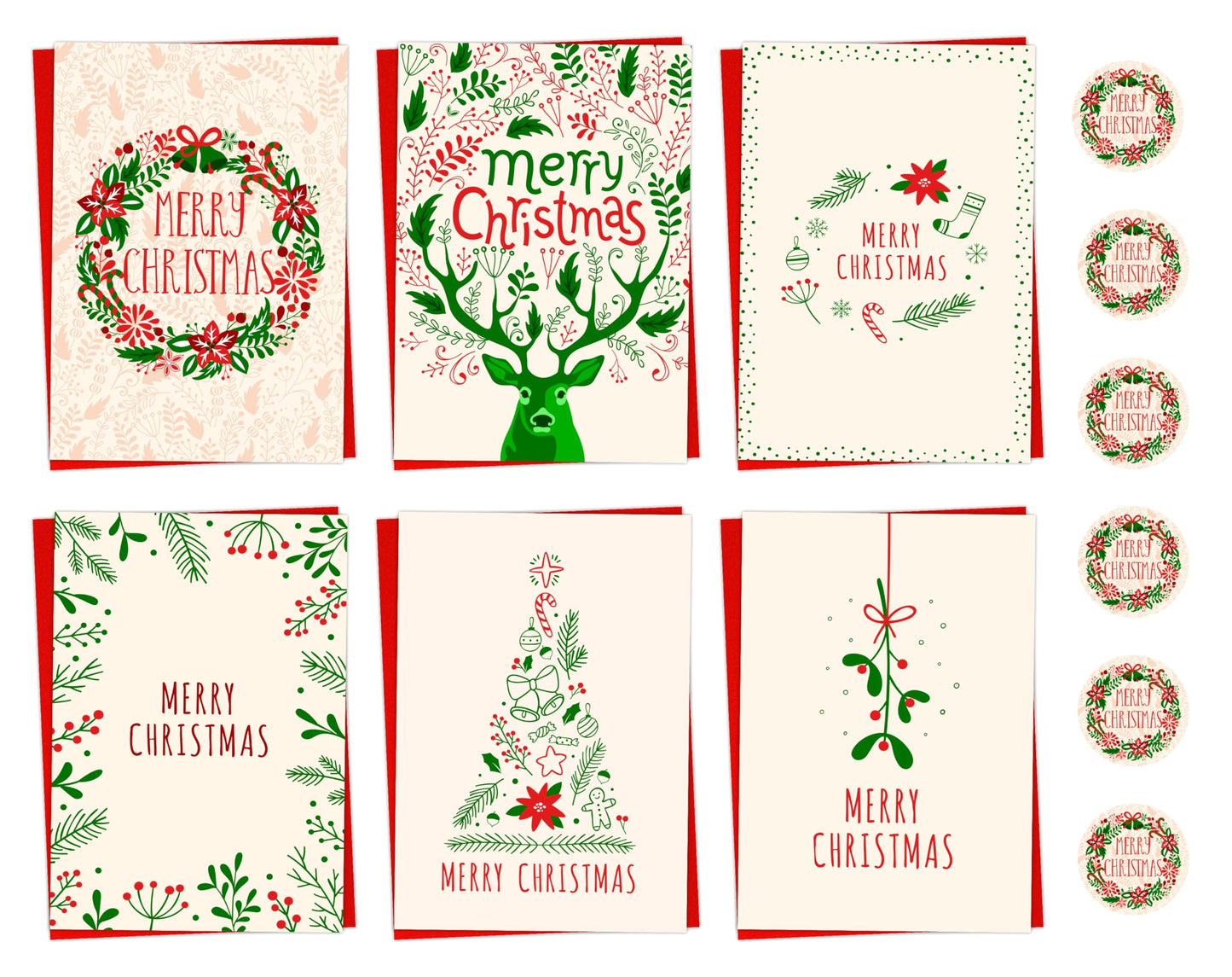 Charity Christmas Cards 2024 - Xmas Cards Pack of 24/48 Vintage Christmas Cards - Christmas Cards Multipack for family members and friends - MADE IN UK (24 CARDS)