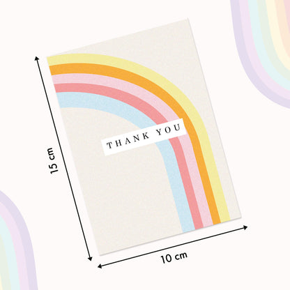 Giftinghouse 12/24/48 Thank You Cards Multipack with Envelopes - Rainbow Greeting cards for Teachers, kids, notes, and Christmas gifts - Fully recyclable and Eco-friendly cards.