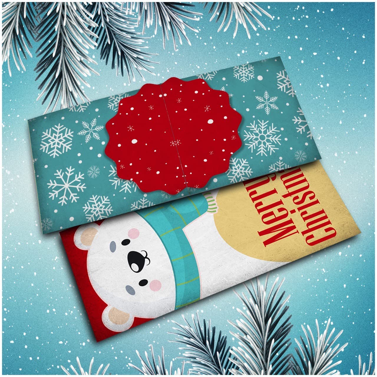Giftinghouse Christmas Money Wallets for Cash Gifts - 4/12/24 Christmas Greeting Cards Pack with envelopes - Cash Gifts for Xmas eco-Friendly for Family, Friends, Kids and Decorations.
