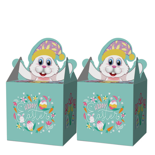 Giftinghouse Easter empty boxes 12/24/50 treat boxes - Easter party boxes - sweet boxes for Easter decorations - Rabbit Shape Candy Goody Cookie box - Kids Party Food Box