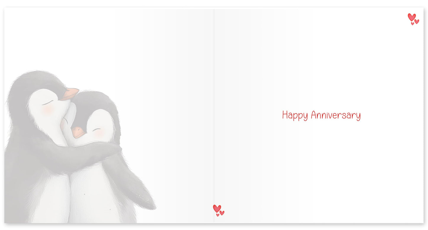 Giftinghouse Anniversary card for wife/husband with keyring - Husband Anniversary Card - Happy Anniversary Card - You Are My Penguin - Gift for him, her - MADE IN UK.
