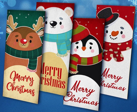 Giftinghouse Christmas Money Wallets for Cash Gifts - 4/12/24 Christmas Greeting Cards Pack with envelopes - Cash Gifts for Xmas eco-Friendly for Family, Friends, Kids and Decorations.