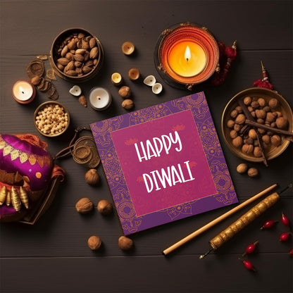 Giftinghouse Premium Diwali Cards 8/16 Multipack with Envelopes - Happy Diwali Cards – Eco-friendly Greeting Cards with Red Envelopes for decorations, family, friends
