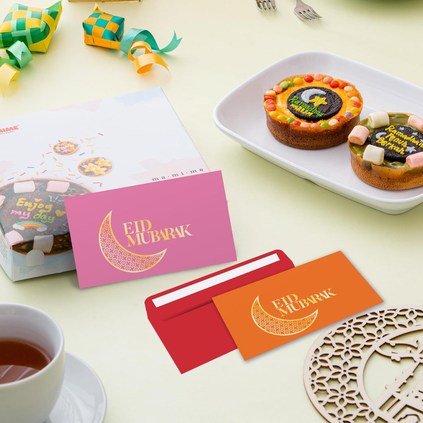 Giftinghouse Eid Money Envelopes 6/12/18 Pack - Gold Foil Eid Mubarak Cards, Happy Eid Mubarak Money Envelopes Featuring 6 Unique Designs, Eid Money Wallets for Kids, Eid Cards (18 ENVELOPES)