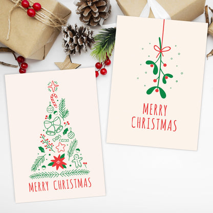 Charity Christmas Cards 2024 - Xmas Cards Pack of 24/48 Vintage Christmas Cards - Christmas Cards Multipack for family members and friends - MADE IN UK (24 CARDS)