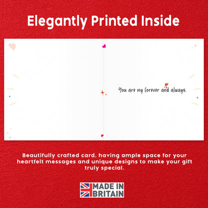 Funny Romantic Card for Him/Her – "I Love You" – Eco-Friendly 150x150mm – Valentines Card for him, Valentines Card Wife, her, Husband, or Fiancé – Premium 350 GSM – Made in the UK
