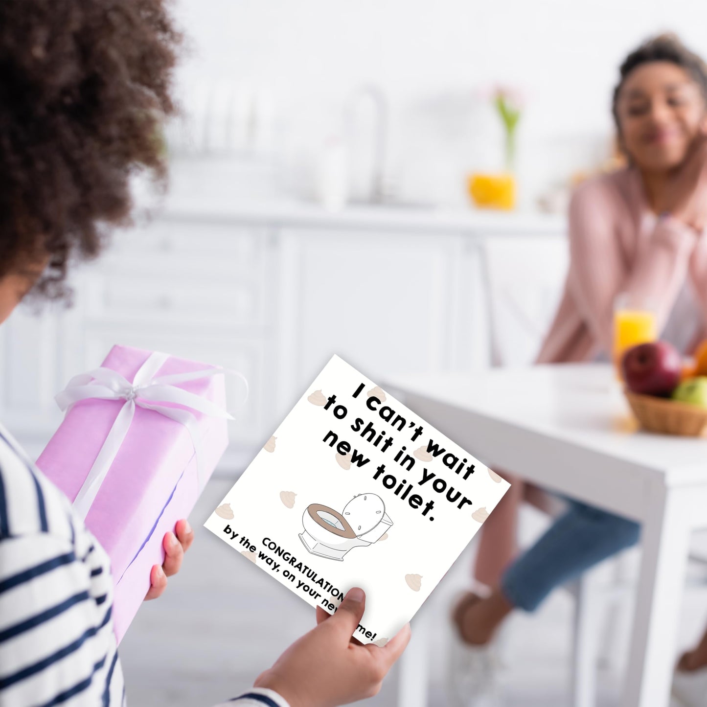 New Home Card Funny – I Can't Wait To Shit In Your New Toilet – 15x15cm – New Home Gifts – With a Kind Message Inside – Made in the UK