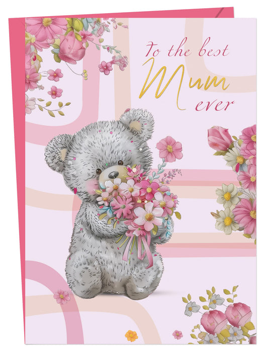 Giftinghouse A5 Foiled Mothers Day Card with Envelope - Mum Birthday Card - Luxury Mothers Day Cards for Mum from Daughter and Son - Made in UK (2 PACK)