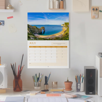 2025 Calendar - UK Landscapes Wall Calendar 2025 UK, A4 Month-to-View (Jan 2025 - Dec 2025) - Eco-Friendly, A3 When Open, Made in the UK
