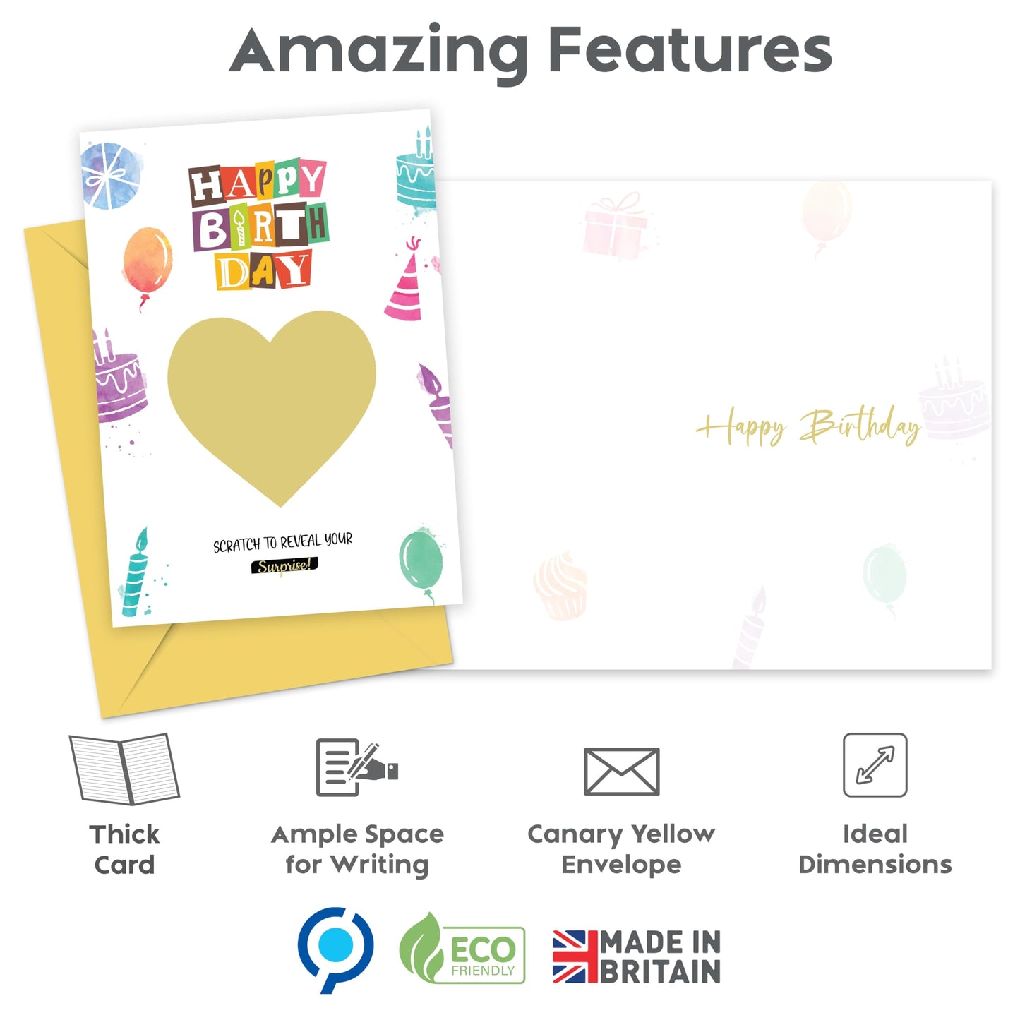 Happy Birthday Scratch Card Reveal | Personalised Scratchable Card with Scratch-off Sticker to Unveil a Surprise Gift | Birthday Scratch Card Gift Reveal | Funny Greeting Card - Made in the UK