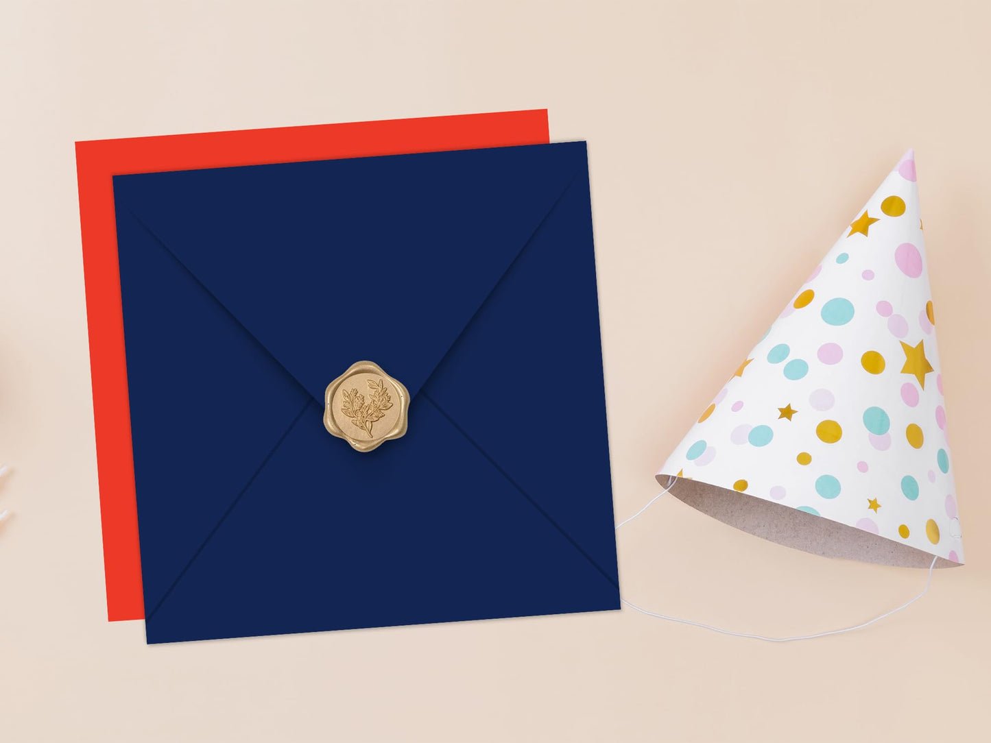 Friend Birthday Card Female with Premium Wax Seal - Here is Your Birthday Fish - Sister Birthday Card - Greeting Card for Women, Men, Son, Daughter, Wife, and Husband