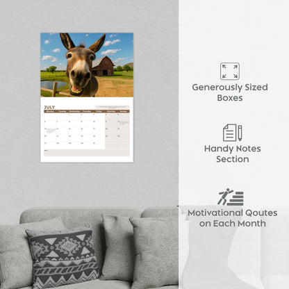 Wall Calendar 2026 UK - A3 Size Animal Selfies 2026 Calendar, Month-to-View (Jan 2026 - Dec 2026) - Eco-Friendly, A3 When Open, Made in the UK.