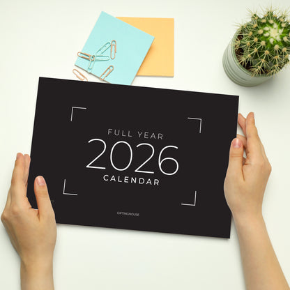 2026 Calendar – Wall Calendar UK – A3 When Open – January to December 2026 Month-to-View Planner with Monthly Checklist, Budget Log & Notes – Made in the UK