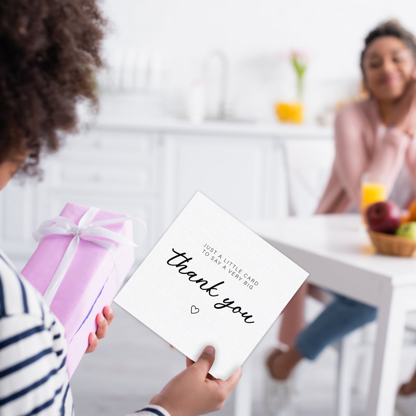 Giftinghouse 24 Thank You Cards Pack with Gold Foil Stickers and Kraft Envelopes, 12.5 x 12.5 cm – Blank Inside – Ideal for Teachers, Weddings, Kids, Christmas – Made in the UK