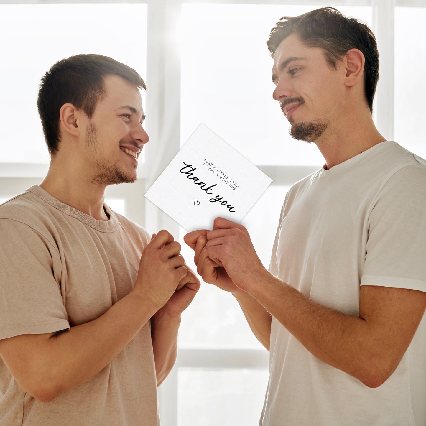 Giftinghouse 24 Thank You Cards Pack with Gold Foil Stickers and Kraft Envelopes, 12.5 x 12.5 cm – Blank Inside – Ideal for Teachers, Weddings, Kids, Christmas – Made in the UK