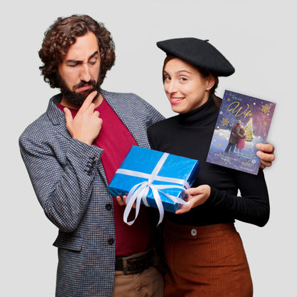 Special Wife Christmas Card – Romantic Winter Scene – 22 x 15.5 cm – Eco-Friendly Xmas Card for Wife from Husband – Inside Greeting – Made in the UK