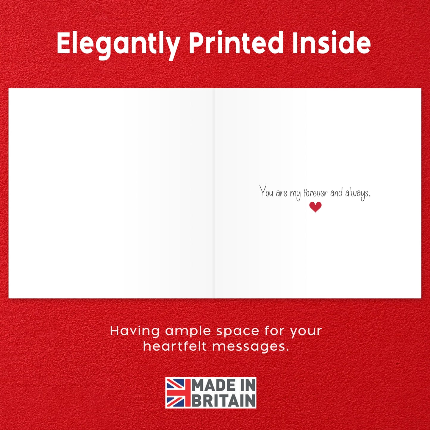 Anniversary Card for Him – You Are the Reason I Still Shave My Legs – Husband Valentines Day Card, Eco-Friendly 150x150mm, Funny Valentines Card Boyfriend, Fiancé – Premium 350 GSM – Made in the UK