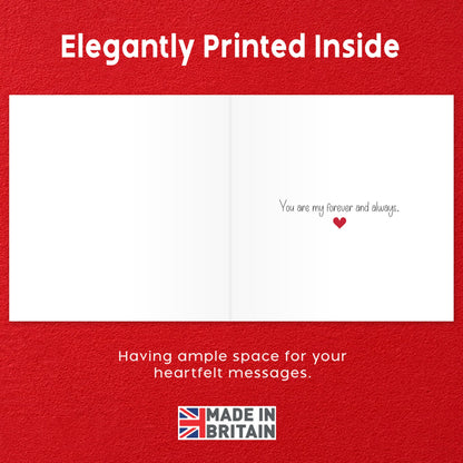 Anniversary Card for Him – You Are the Reason I Still Shave My Legs – Husband Valentines Day Card, Eco-Friendly 150x150mm, Funny Valentines Card Boyfriend, Fiancé – Premium 350 GSM – Made in the UK