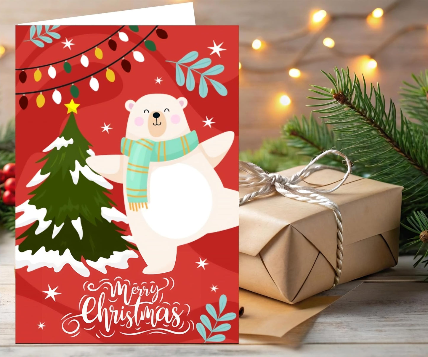 Giftinghouse Christmas Cards Multipack of 24/48 Xmas Santa cards for Family, Friends, Granddaughter and Childrens | Eco-friendly seasonal greeting card for sale.