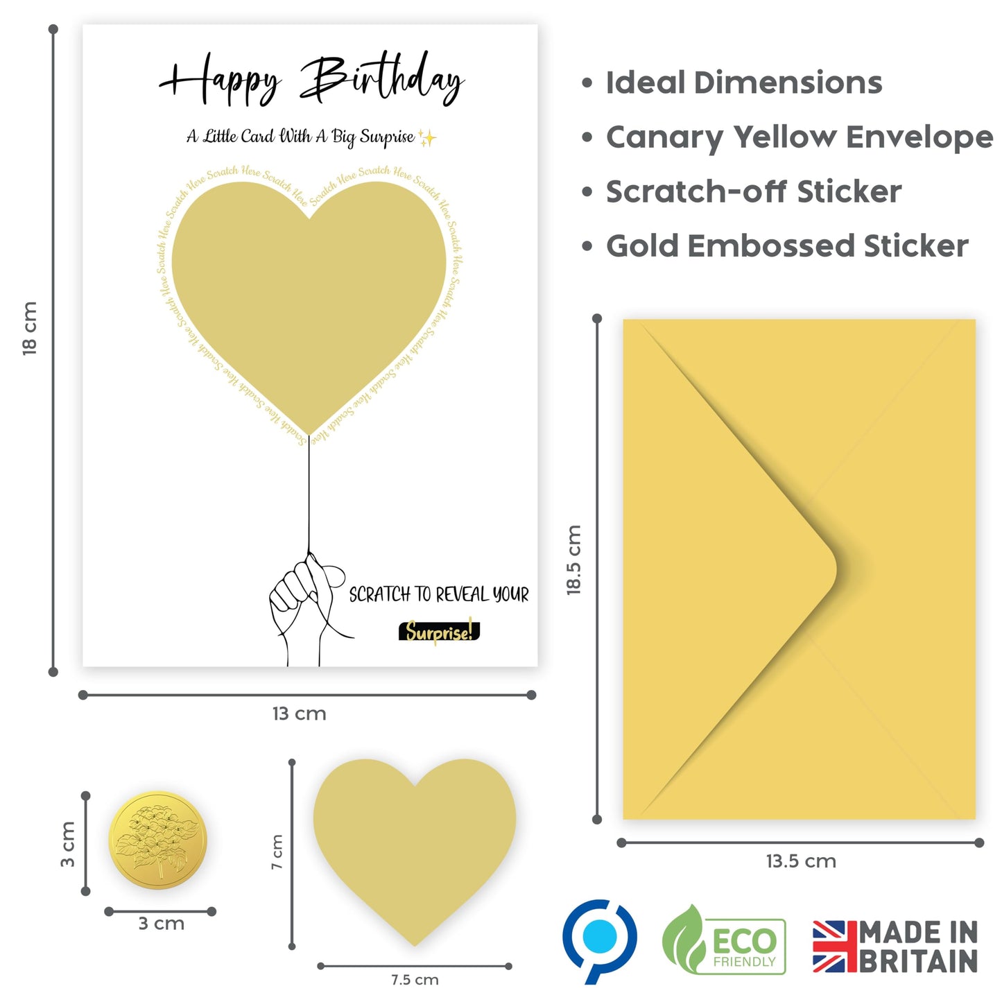 Happy Birthday Scratch Card Reveal | Personalised Scratchable Card with Scratch-off Sticker to Unveil a Surprise Gift | Birthday Scratch Card Gift Reveal | Funny Greeting Card - Made in the UK