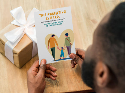 Giftinghouse Husband Fathers Day Card with Envelope, Happy Fathers Day Card From Wife - Fathers Day Card for Husband with the Message 'To The Best Dad!' - Premium Father's Card.