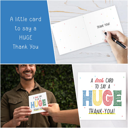 Thank You Card with Envelope | Premium Huge Thank You Greeting Card for Teachers, Weddings, Men, Women, Kids | Blank Inside, Eco-friendly | Made in the UK