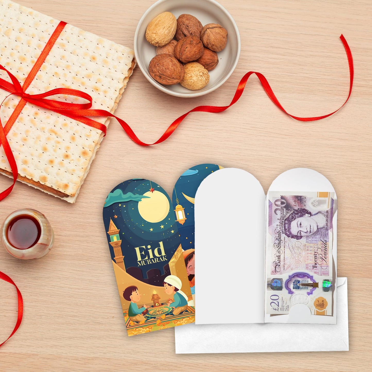 Giftinghouse Eid Money Envelopes 6/12/18 Pack - Eid Mubarak Cards – Happy Eid Mubarak Money Envelopes Featuring 6 Unique Designs, Perfect Eid Money Wallets for Kids, Eid Cards Multipack