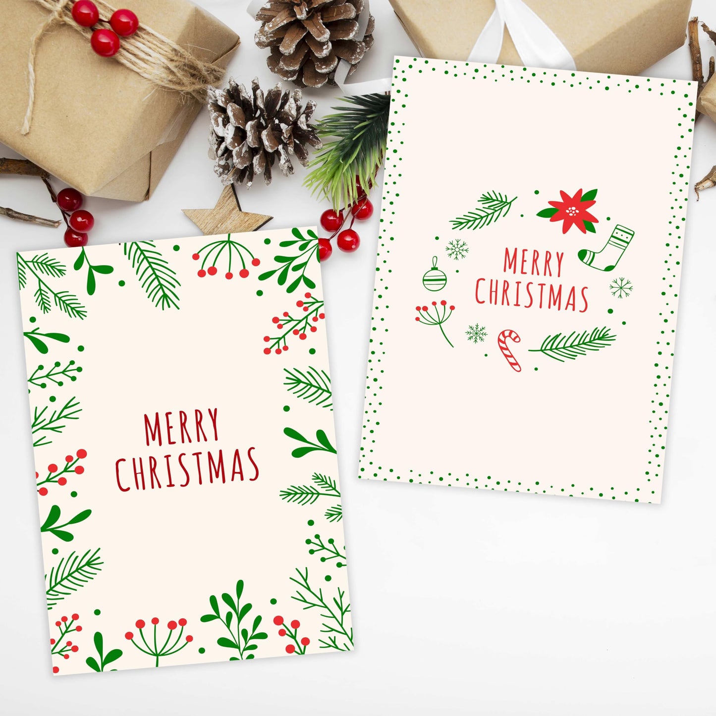 Charity Christmas Cards 2024 - Xmas Cards Pack of 24/48 Vintage Christmas Cards - Christmas Cards Multipack for family members and friends - MADE IN UK (24 CARDS)