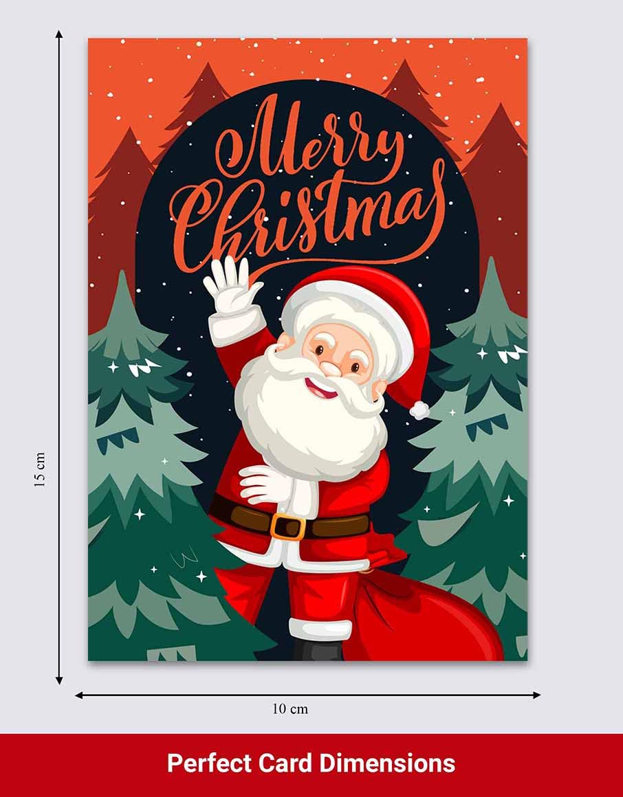 Giftinghouse Christmas Cards Multipack of 24/48 Xmas Santa cards for Family, Friends, Granddaughter and Childrens | Eco-friendly seasonal greeting card for sale.