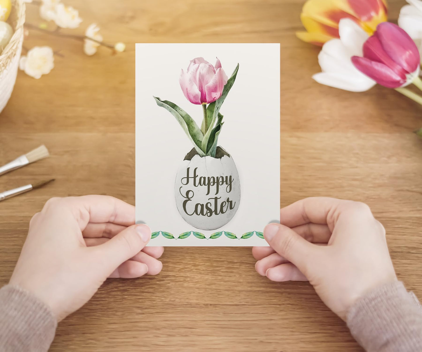 Giftinghouse Easter Cards Multipack of 6 - Happy Easter Cards with Envelopes Featuring 6 Unique Mixed Designs, Eco-friendly Blank Inside Greeting Card for kids