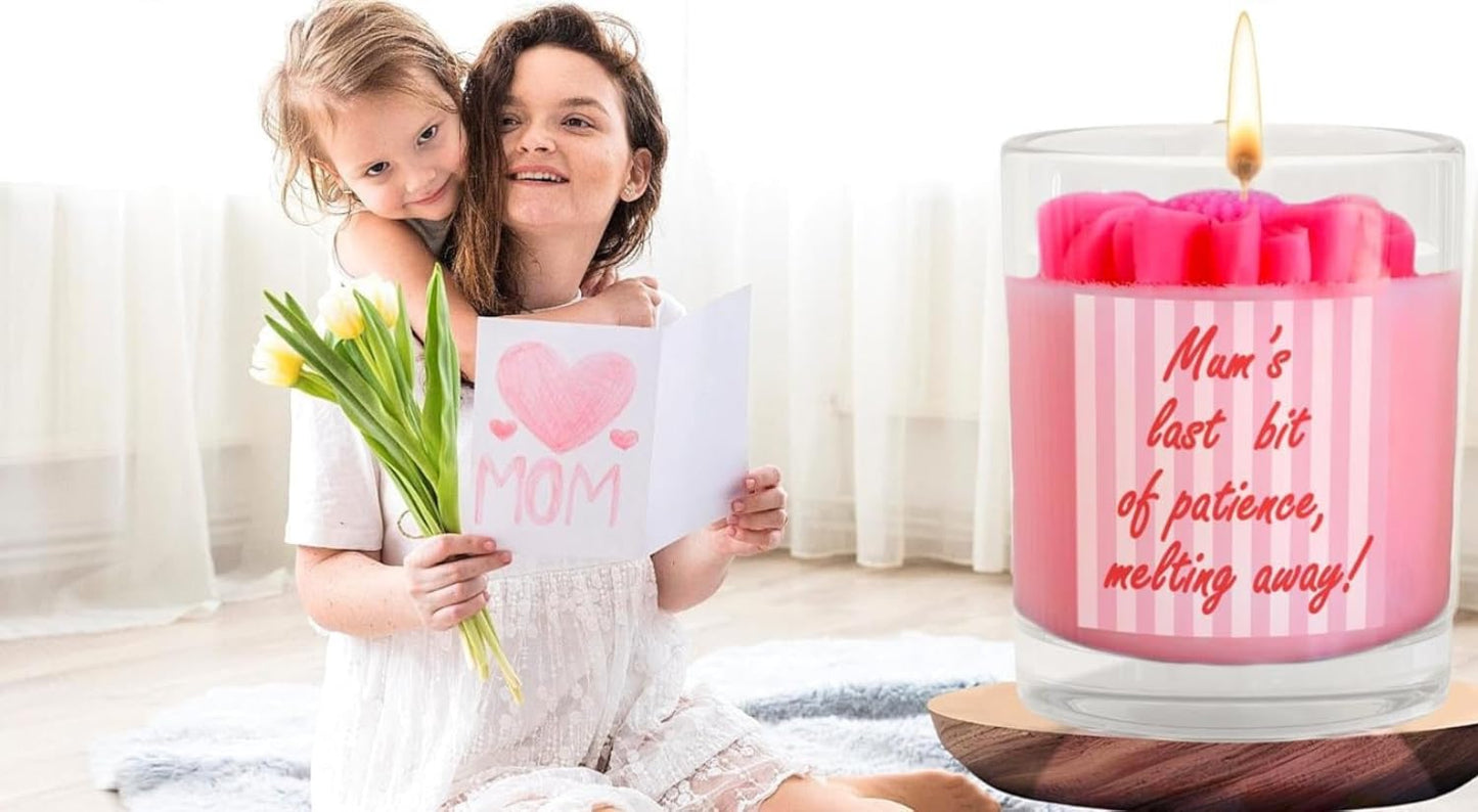 Mothers Day Candles Gifts for Mum from Daughter or Son – Lavender Lush Soy Scented Candle with Humorous Message – Thoughtful Birthday, Christmas, or Mother’s Day Gift – Present for Mum Birthday Gifts