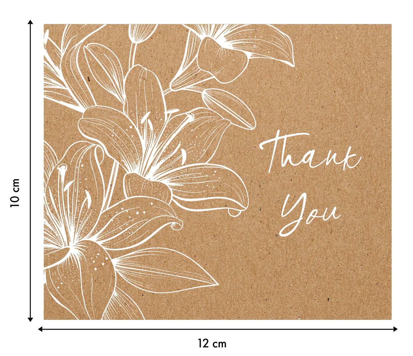 Giftinghouse Thank You Cards Multipack with Envelopes - Pack of 24/36 Kraft Thank You Greeting Cards For Wedding, Teachers, Kids, Christmas - Eco-friendly - MADE IN UK.