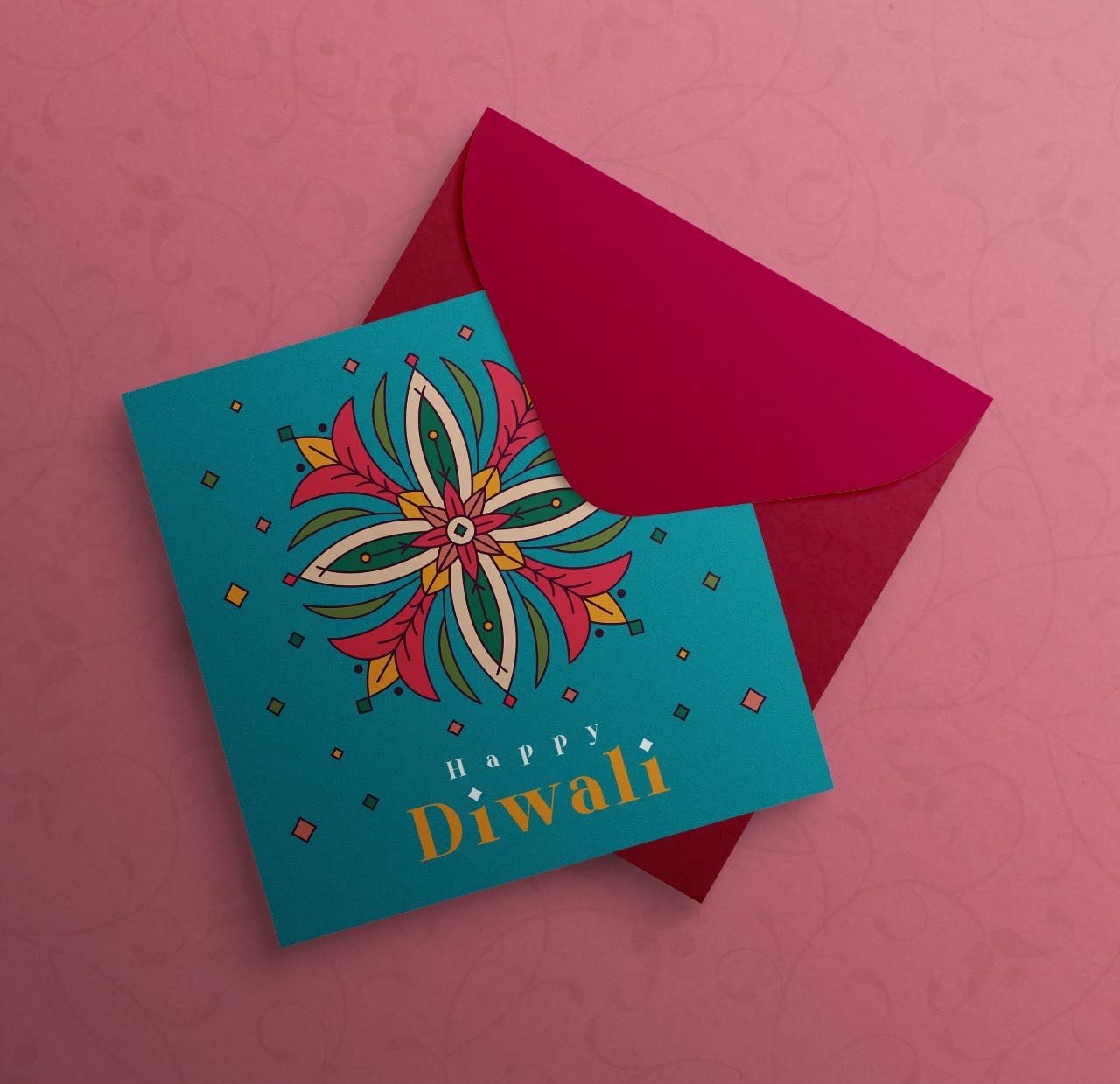 Giftinghouse Premium Diwali Cards Multipack with Envelopes - 8/12 Pcs of Happy Diwali Cards – Eco-Friendly, Luxury Greeting Cards with Red Envelopes for decorations, family, friends