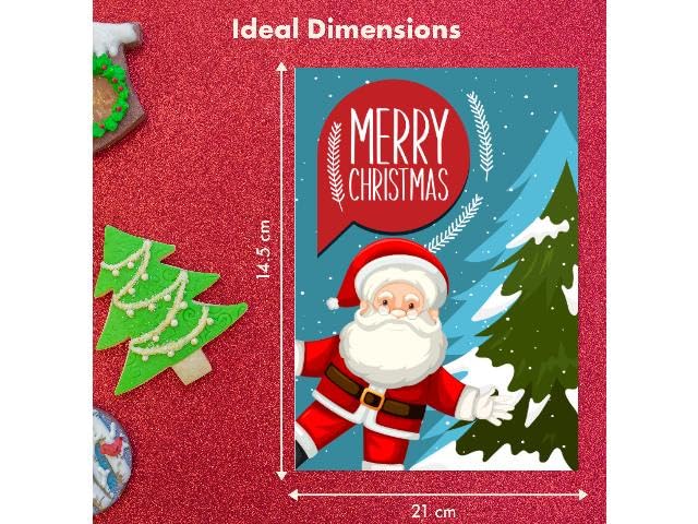 Giftinghouse Christmas Cards Multipack of 24/48 Xmas Santa cards for Family, Friends, Granddaughter and Childrens | Eco-friendly seasonal greeting card for sale.