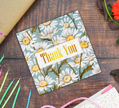 Giftinghouse 24/48 Thank You Cards Multipack with Envelopes - 6 Flower Designs Envelopes - Greeting cards for teachers, small business, wedding, kids Fully recyclable and Eco-friendly.