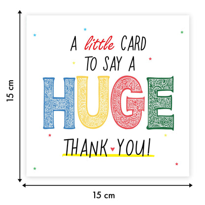 Thank You Card with Envelope | Premium Huge Thank You Greeting Card for Teachers, Weddings, Men, Women, Kids | Blank Inside, Eco-friendly | Made in the UK