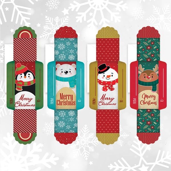 Giftinghouse Christmas Money Wallets for Cash Gifts - 4/12/24 Christmas Greeting Cards Pack with envelopes - Cash Gifts for Xmas eco-Friendly for Family, Friends, Kids and Decorations.