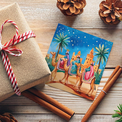 Pack of 16 Charity Christmas Cards 2024 with Envelopes - Religious Luxury Christmas Cards Multipack, Xmas Cards Featuring 4 Unique Nativity Scenes (125 x 125 mm) - Greeting cards for Family & Friends