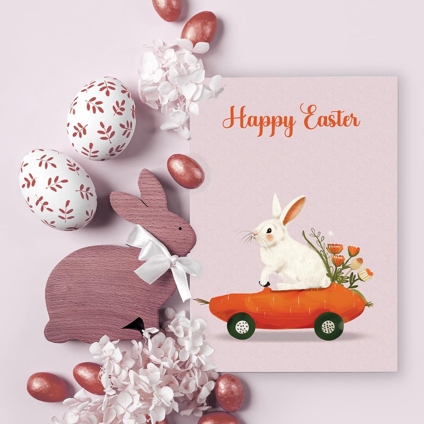 Giftinghouse Easter Cards Multipack of 12 - Happy Easter Cards with Envelopes Featuring 6 Unique Mixed Designs, Eco-friendly Blank Inside Greeting Card for kids