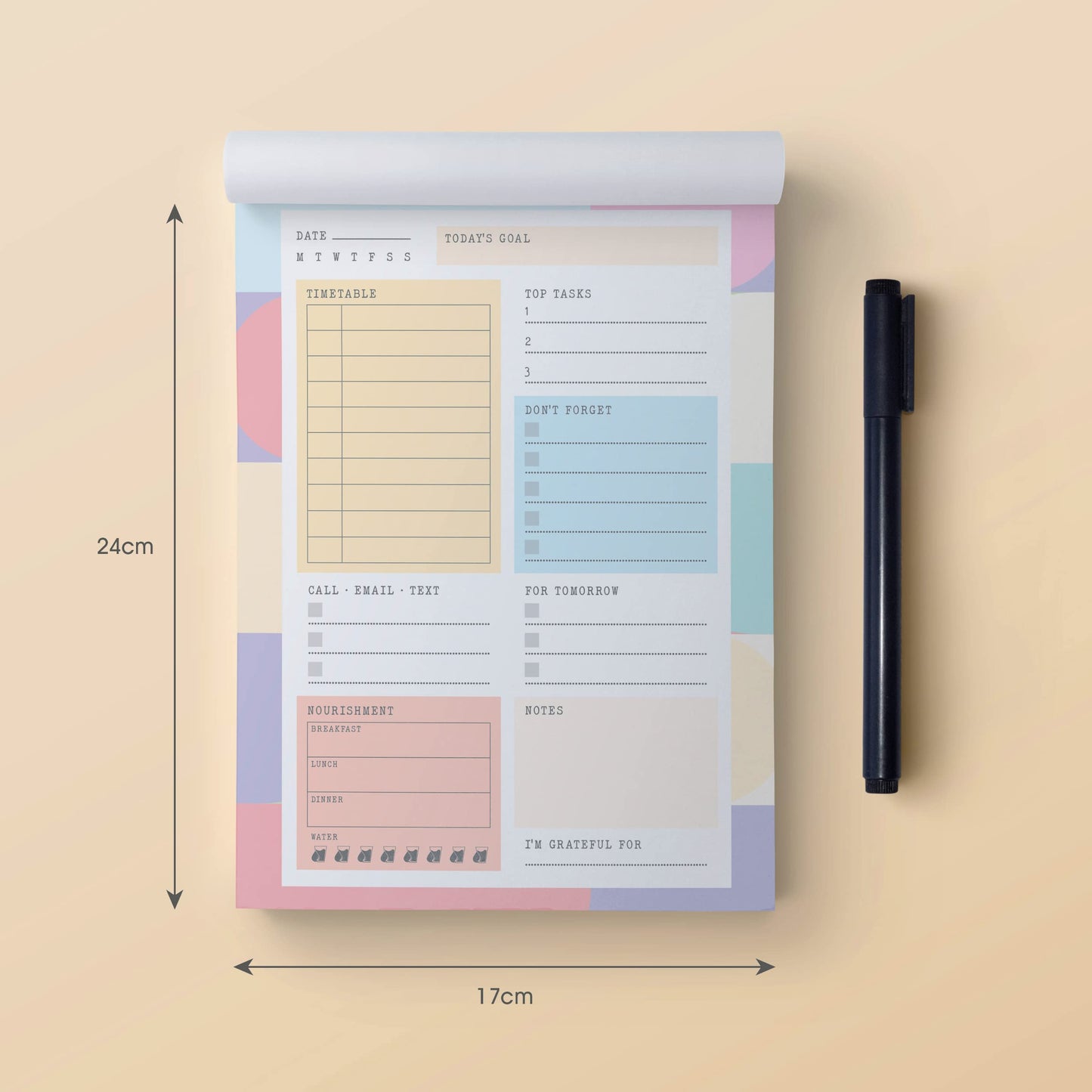 To Do List Pad by Giftinghouse - Daily Planner Notepad With 52 Luxury Tear Off Sheets - Desk Organiser, Productivity and Meal Planner for Work & Office