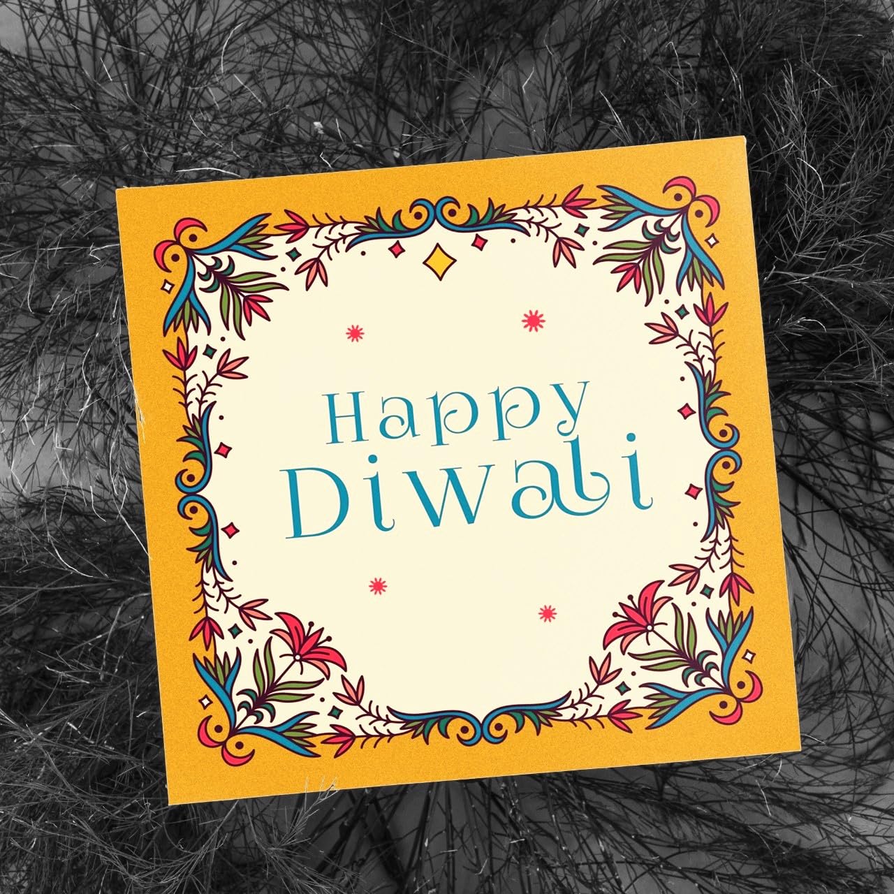 Giftinghouse Premium Diwali Cards Multipack with Envelopes - 8/12 Pcs of Happy Diwali Cards – Eco-Friendly, Luxury Greeting Cards with Red Envelopes for decorations, family, friends