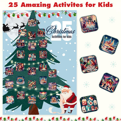 25 Fun Christmas Activities for Kids - A2 Size Christmas Scratch Off Poster for Kids - Perfect Christmas Eve Activities to Do with Kids - Christmas Gifts for Kids, Boys and Girls - Made in The UK