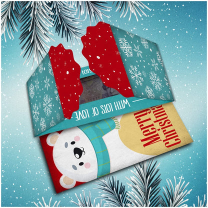 Giftinghouse Christmas Money Wallets for Cash Gifts - 4/12/24 Christmas Greeting Cards Pack with envelopes - Cash Gifts for Xmas eco-Friendly for Family, Friends, Kids and Decorations.