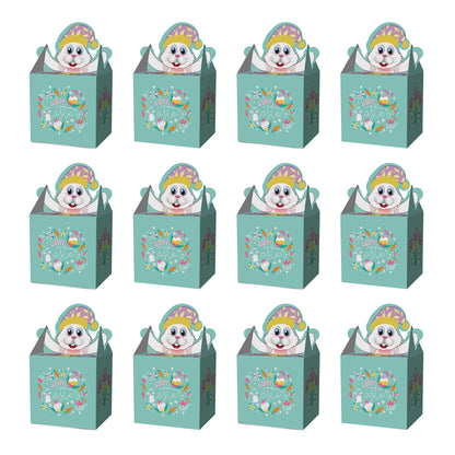 Giftinghouse Easter empty boxes 12/24/50 treat boxes - Easter party boxes - sweet boxes for Easter decorations - Rabbit Shape Candy Goody Cookie box - Kids Party Food Box