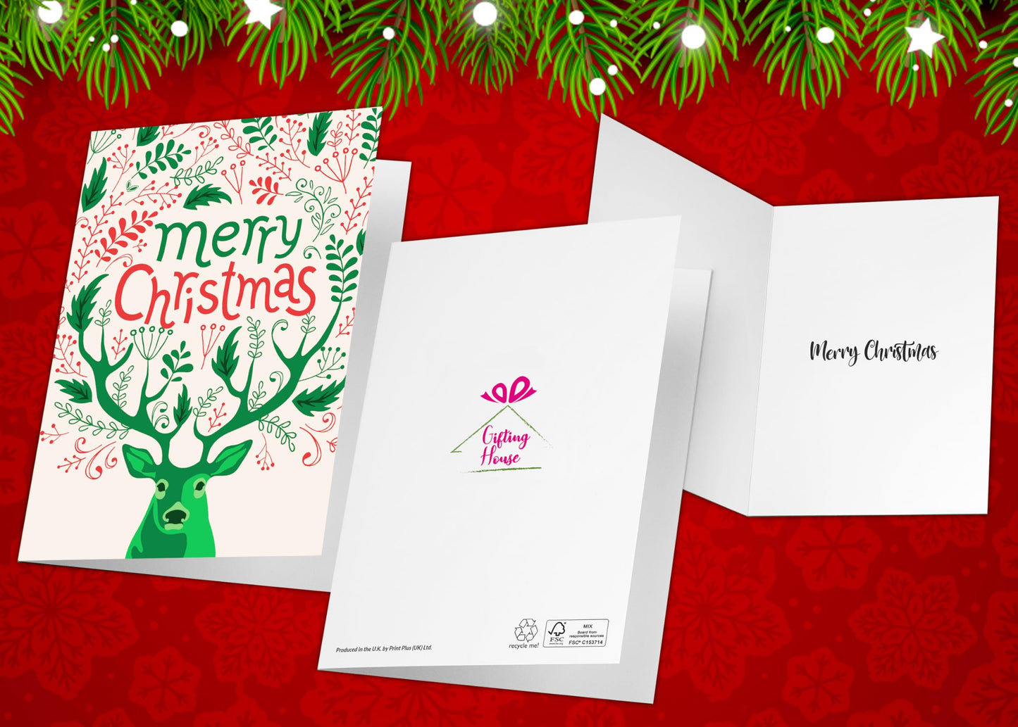 Charity Christmas Cards 2024 - Xmas Cards Pack of 24/48 Vintage Christmas Cards - Christmas Cards Multipack for family members and friends - MADE IN UK (24 CARDS)