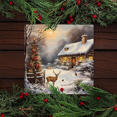 Giftinghouse Charity Christmas Cards 2024 Pack of 24 | Multipack Xmas Cards for Family, Friends with Red envelopes (24 Pack) MADE IN UK