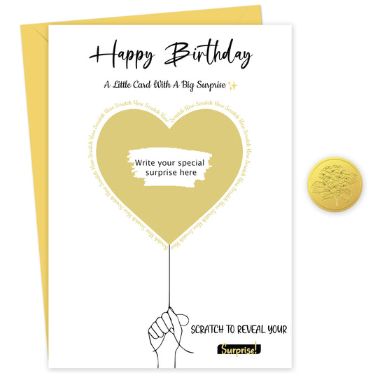 Happy Birthday Scratch Card Reveal | Personalised Scratchable Card with Scratch-off Sticker to Unveil a Surprise Gift | Birthday Scratch Card Gift Reveal | Funny Greeting Card - Made in the UK